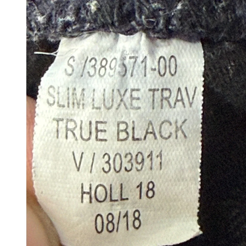 Banana Republic Traveler Slim Luxe Pants Mens 33x32‎ True Black 389371-00